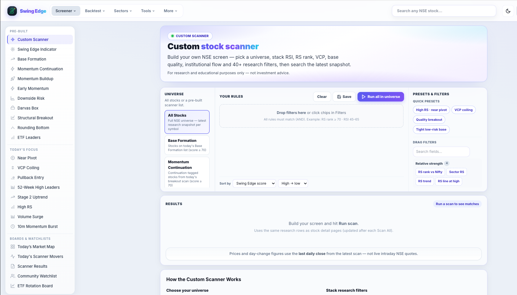 Custom Scanner — desktop